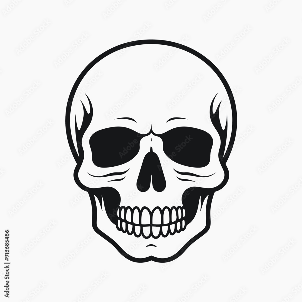 Minimalist skull vector illustration Minimalist skull vector illustration
