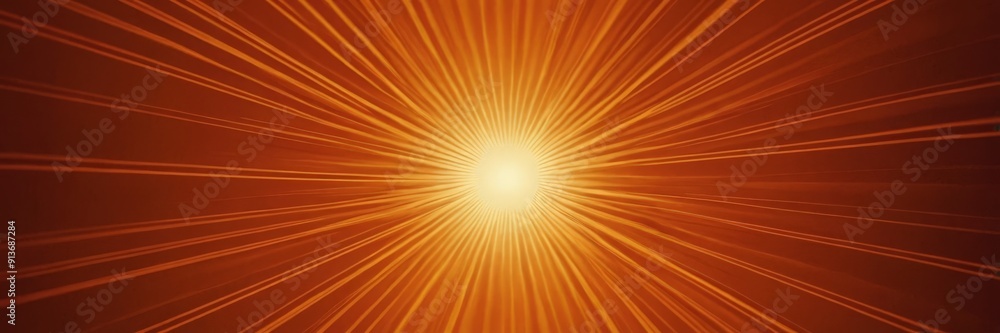 radiant orange and yellow burst radiates from the center, creating dynamic and energetic visual effect.