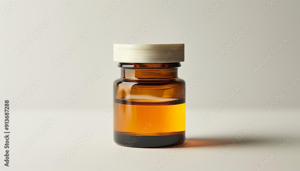 A container with a cover labeled Essential Fatty Oils on solid white background, single object A container with a cover labeled Essential Fatty Oils on solid white background, single object
