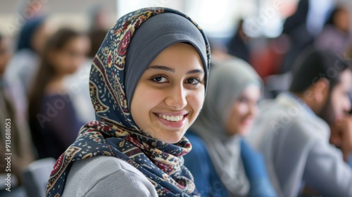 Smiling Woman in a Hijab