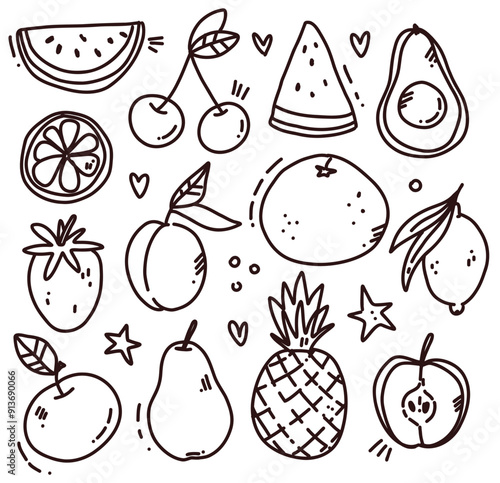 vector set of fruit photo