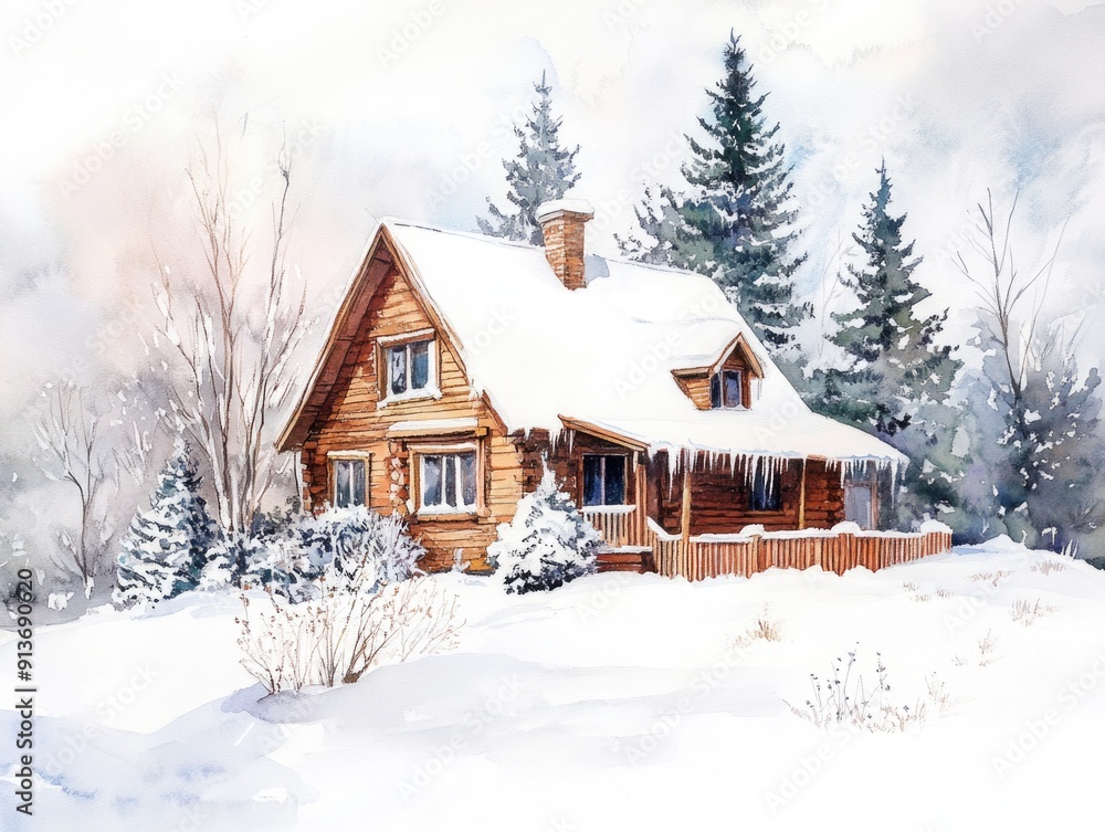Snowy Cabin Snowy Cabin
