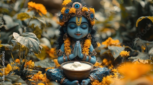 Cute Little Baby Krishna photo