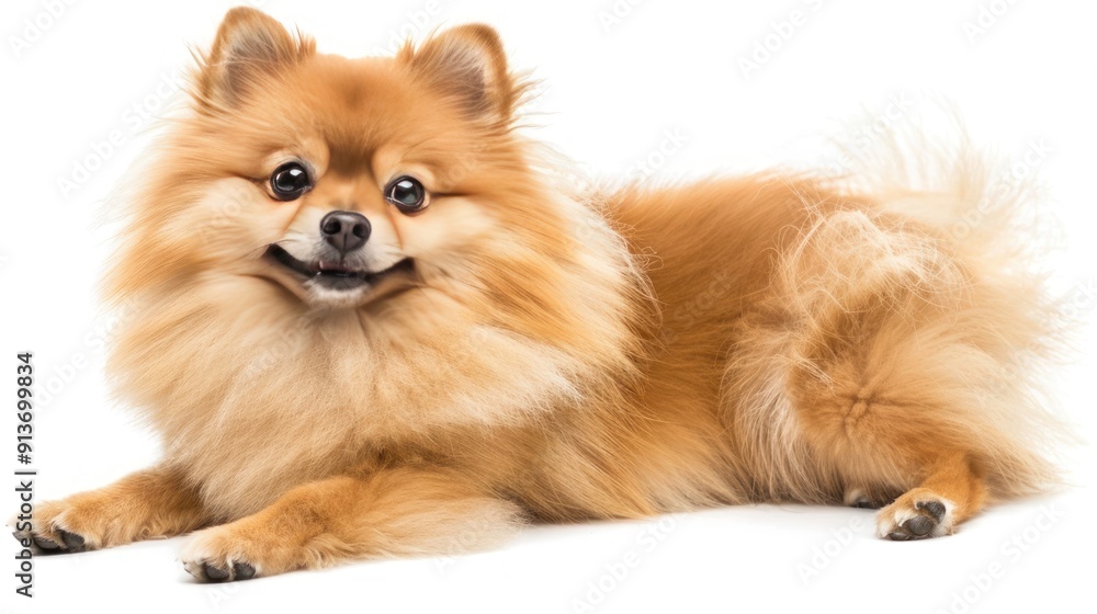 Cute Pomeranian Dog Lying Down Cute Pomeranian Dog Lying Down