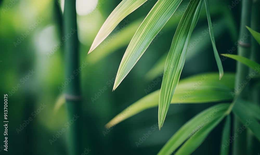 Fototapeta premium closeup of the black strips on bamboo shoots, Generative AI