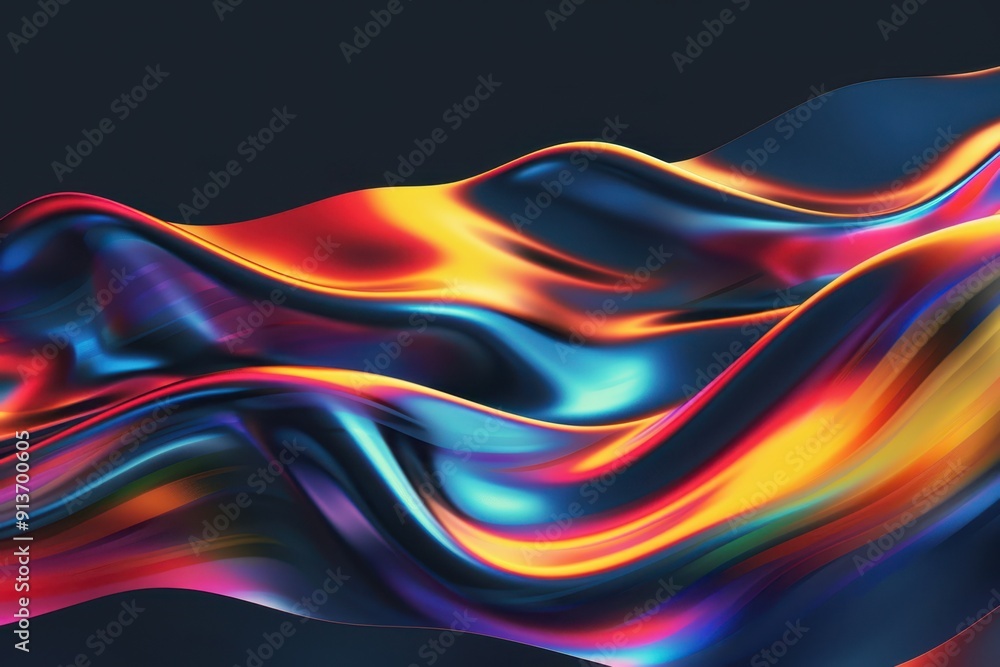a colorful wave of fluid flowing over a black background a colorful wave of fluid flowing over a black background