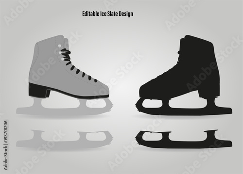 Editable Ice Skate Design