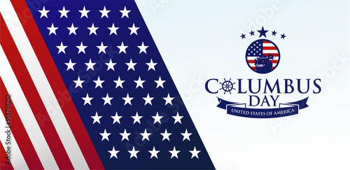  Columbus Day Celebration 2024 Logo Vector Illustration. Best for Poster, Background, Banner, Greeting Card, Flyer, Card, Cover, Template. USA, Italy, Spain Columbus Day Parade 14th October 2024