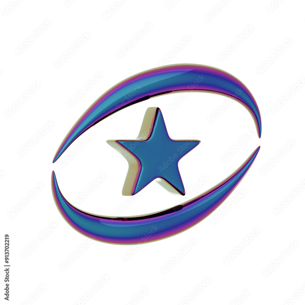 Star Abstract 3D Icon, Y2K 3D Icon Star Abstract 3D Icon, Y2K 3D Icon