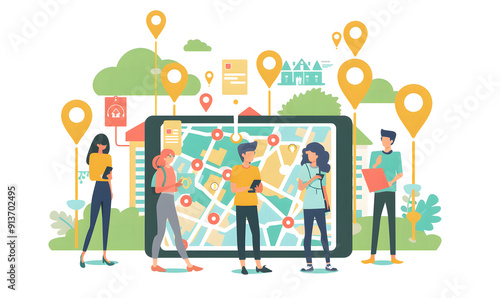 Local SEO Optimization for Businesses, local SEO optimization for businesses with an image showing marketers optimizing Google My Business listings, design