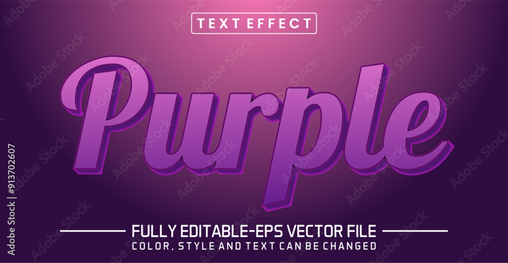 Purple font Text effect editable Purple font Text effect editable