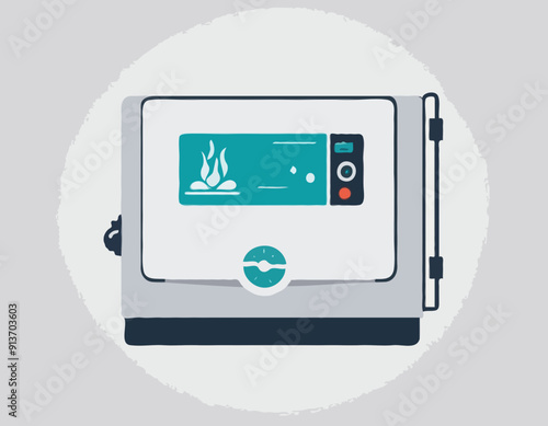 Autoclave icon. Professional sterilization equipment, industrial disinfection. Sterile surface. Glyph icon. Medical device sterilization.

