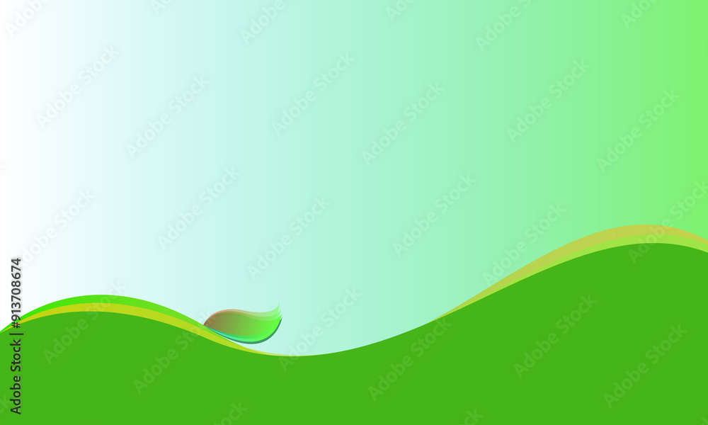 green leaf illustration with green and white gradient background green leaf illustration with green and white gradient background