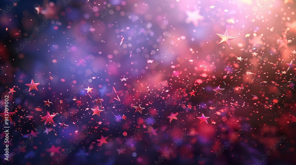 Fototapeta premium colorful abstract background with glowing particles and lights.