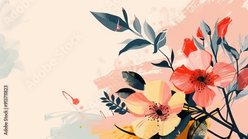 Create a modern look with floral vectors that balance minimalism and botanical beauty.