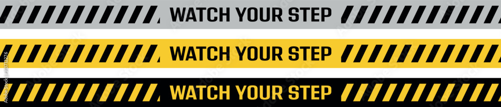 watch your step text information sign watch your step text information sign