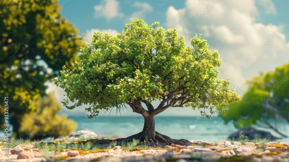Solitary Tree on the Shore Solitary Tree on the Shore