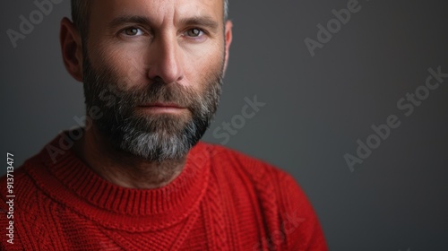 The man in red sweater photo