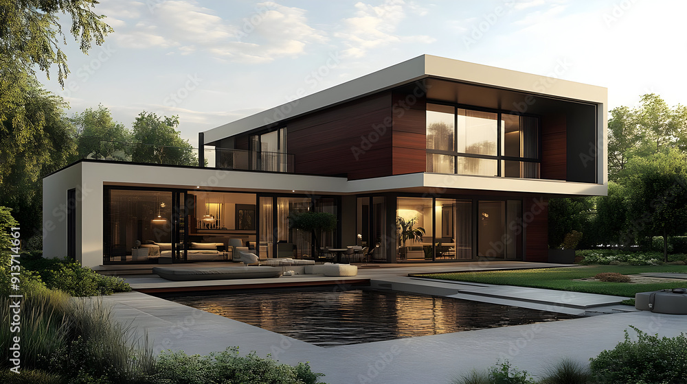 Modern Home with Pool and Patio Modern Home with Pool and Patio