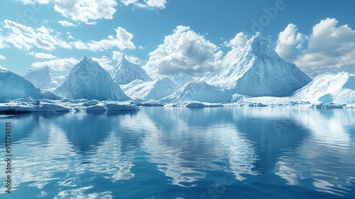 Wallpaper Mural Visual representation of climate change effects on polar ice caps and melting glaciers Torontodigital.ca