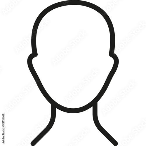 Face ID System, Biometric Identification Icon