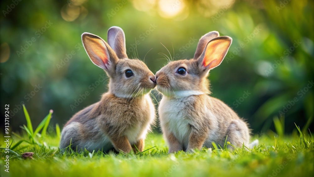 Rabbit Playing Together. Rabbit Playing Together.