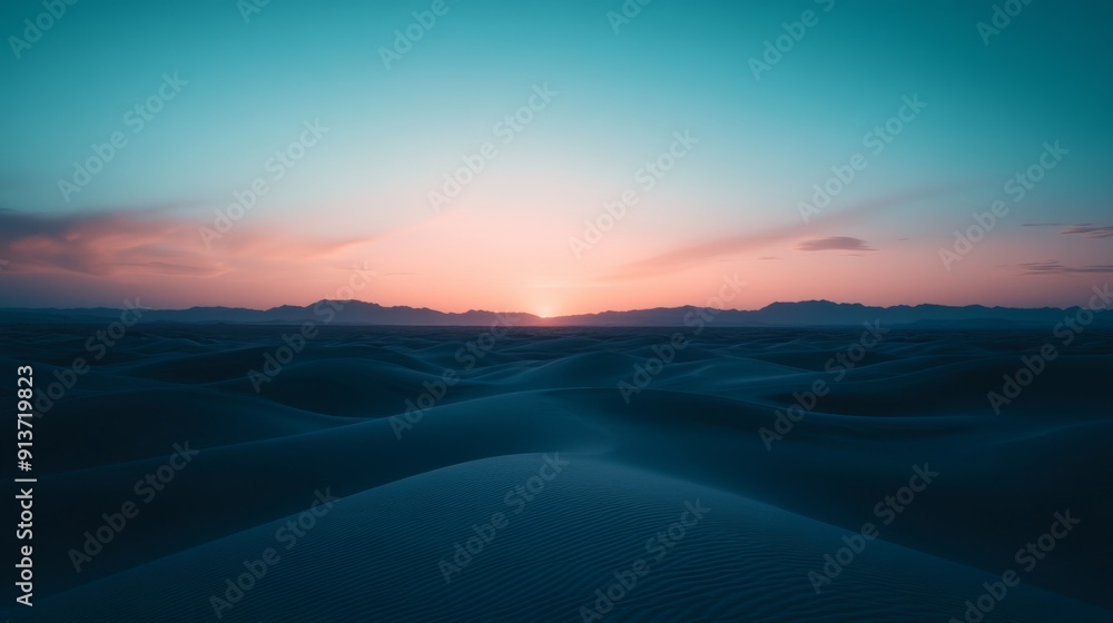 Desert dunes at sunset, AI generated Image Desert dunes at sunset, AI generated Image