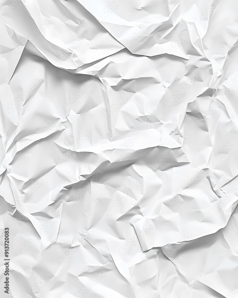 High Contrast White Crumpled and Creased Paper Poster Texture High Contrast White Crumpled and Creased Paper Poster Texture