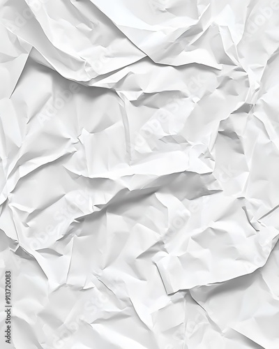 Wallpaper Mural High Contrast White Crumpled and Creased Paper Poster Texture Torontodigital.ca