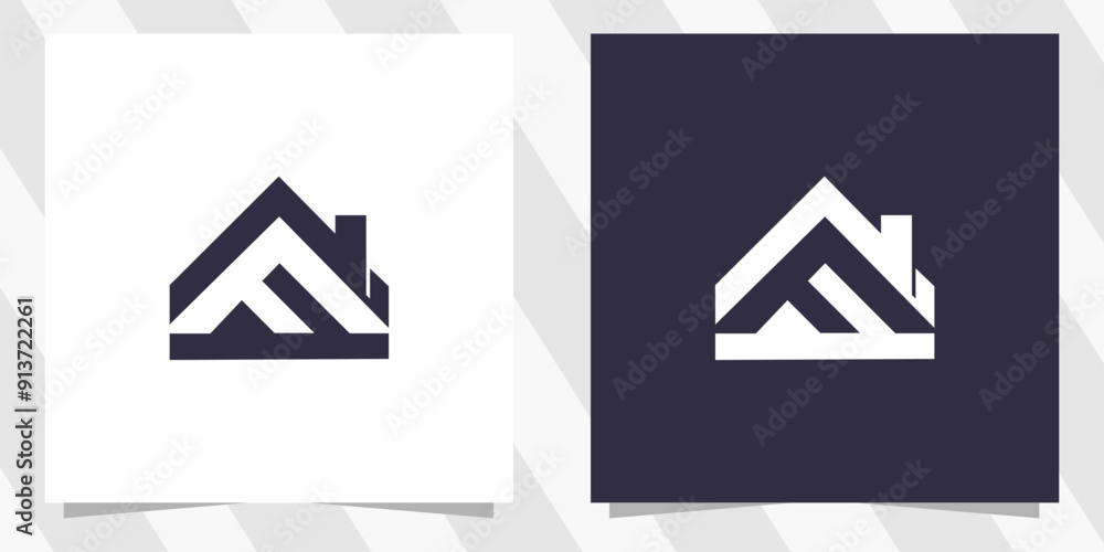letter f with home logo design vector letter f with home logo design vector