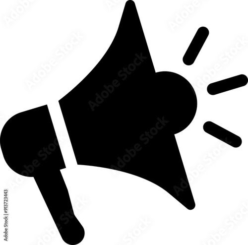 Agitation icon. Loudspeaker, megaphone, bullhorn icon or symbol. Simple advertising, promotion concept vector illustration