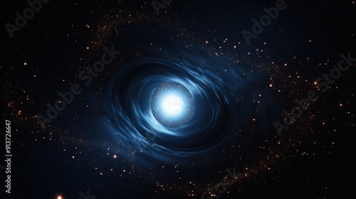 A Stunning Visual of a Black Hole in Deep Space
