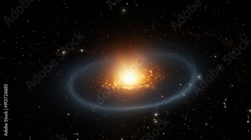 A Stunning Visual of a Black Hole in Deep Space