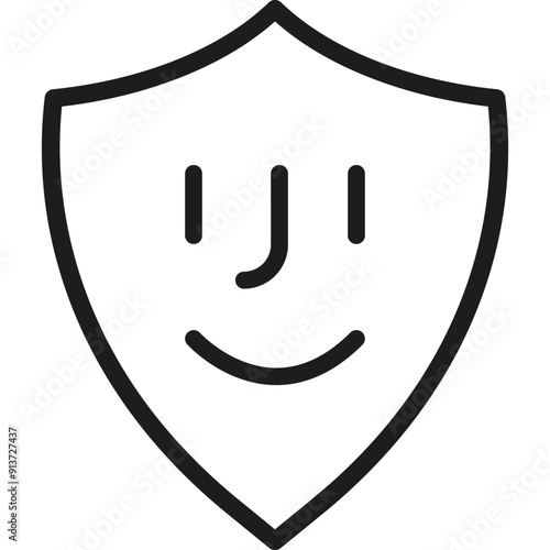 Face ID System, Biometric Identification Icon