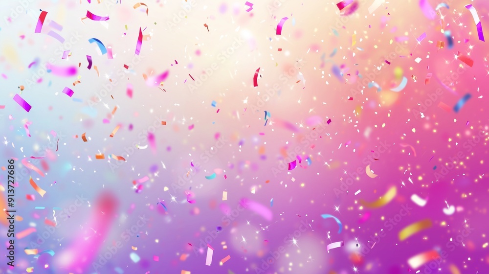 Colorful confetti falling against a gradient background, symbolizing festive holiday cheer and celebration. Colorful confetti falling against a gradient background, symbolizing festive holiday cheer and celebration.