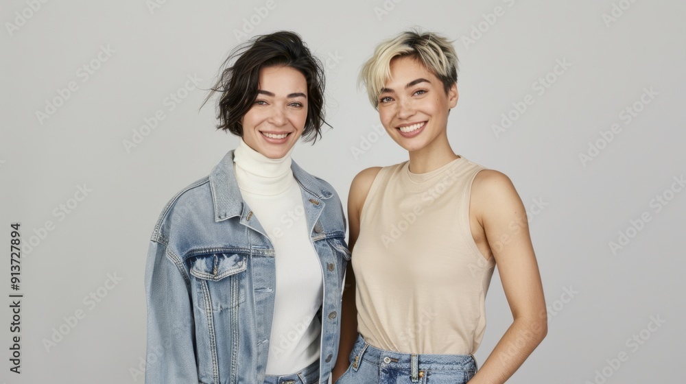 The stylish smiling friends. The stylish smiling friends.