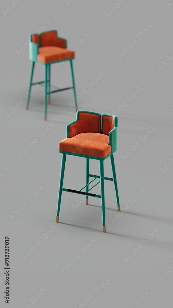 two chairs 3d studio render two chairs 3d studio render