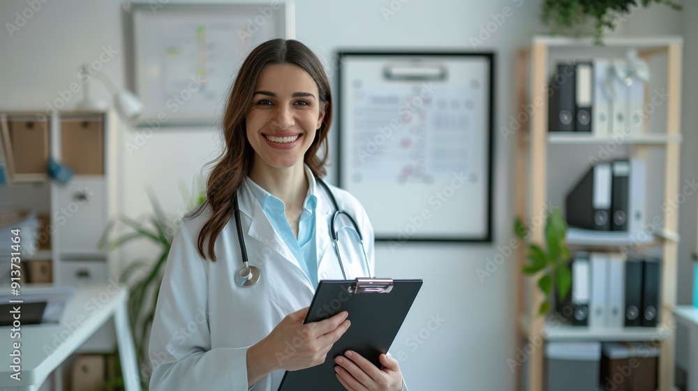 The smiling female doctor The smiling female doctor