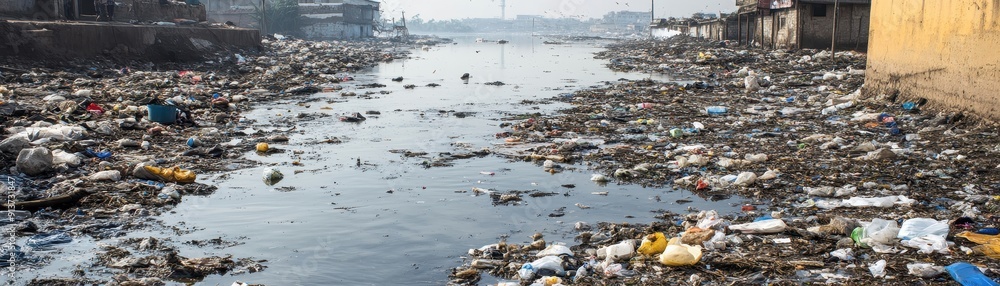 Pollution and waste accumulation causing environmental disaster Pollution and waste accumulation causing environmental disaster