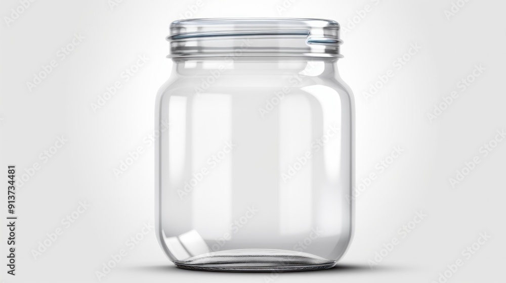 Glass jar isolated on white background. Neural network ai generated art Glass jar isolated on white background. Neural network ai generated art