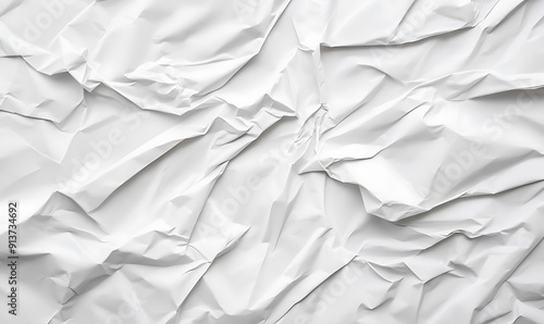 Wallpaper Mural High Contrast White Crumpled and Creased Paper Poster Texture Torontodigital.ca