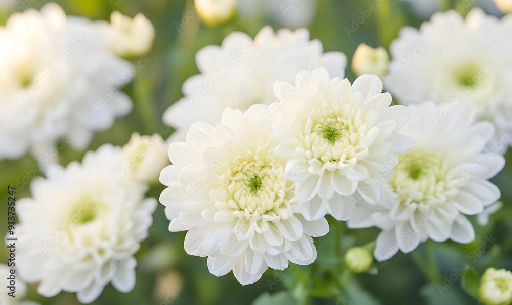 white Chrysanthemum , Generative AI white Chrysanthemum , Generative AI