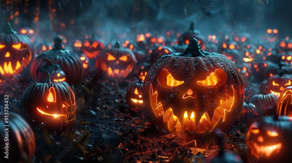 Halloween Day Eyes of Jack-O'-Lanterns Trick or Treating Halloween Day Eyes of Jack-O'-Lanterns Trick or Treating