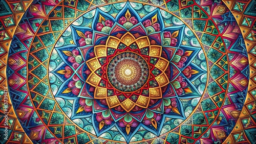 Wallpaper Mural Geometric mandala representing divine order , Sacred geometry, transcendent, patterns, symmetry Torontodigital.ca