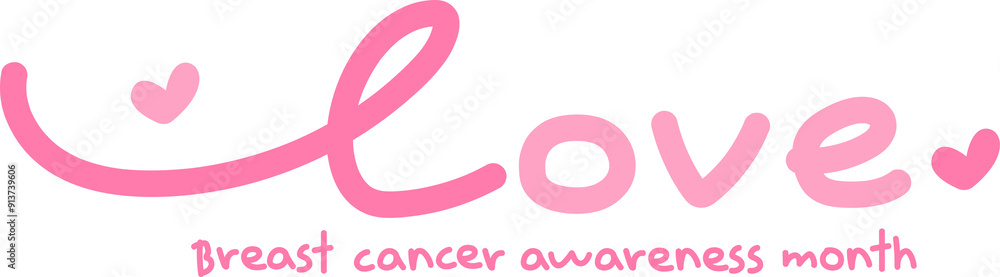 Vector breast cancer awareness month badge Vector breast cancer awareness month badge