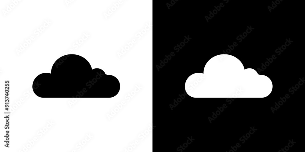 Cloud icon Flat vector set outline Cloud icon Flat vector set outline
