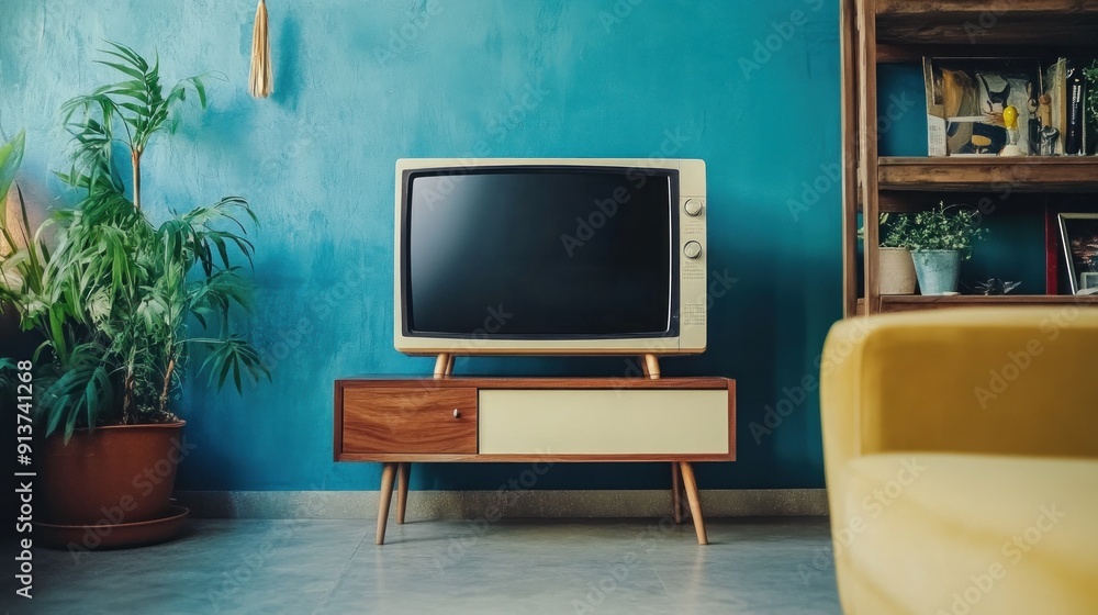 Retro Television in a Modern Living Room Retro Television in a Modern Living Room