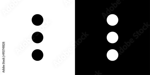 Menu dots icon Flat vector set outline