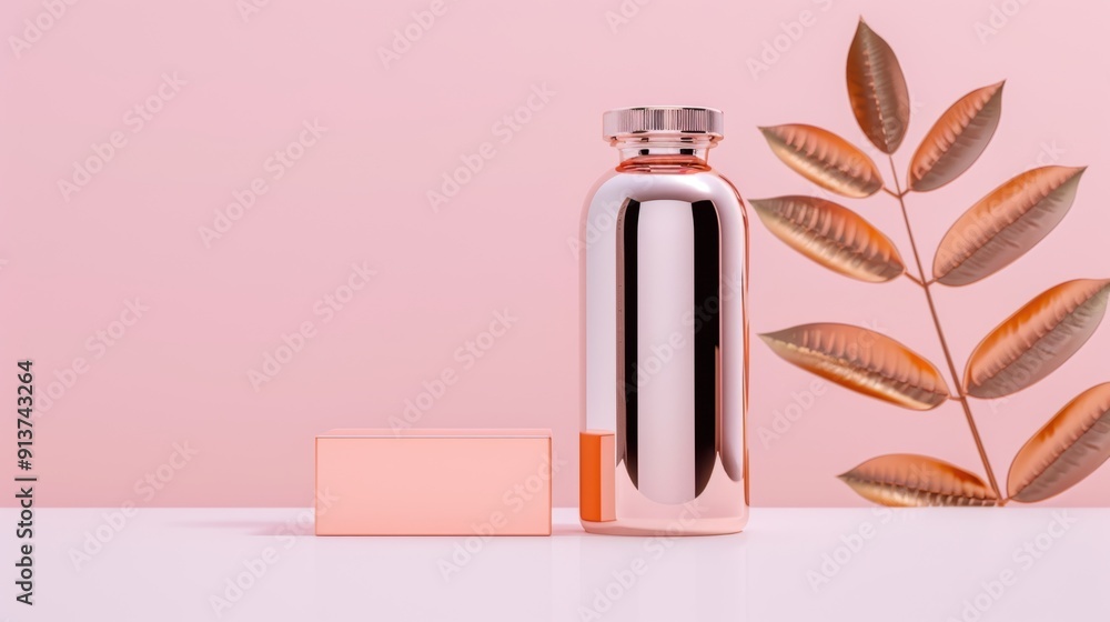 A sophisticated and elegant packaging design for a bottle of premium joint support supplements. The packaging features a metallic finish and a luxurious typeface. A sophisticated and elegant packaging design for a bottle of premium joint support supplements. The packaging features a metallic finish and a luxurious typeface.