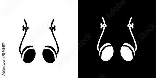 Vasectomy icon Flat vector set outline
